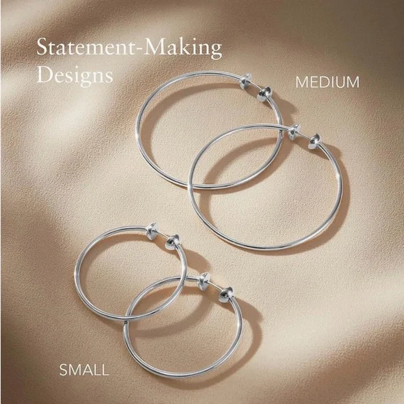 NWOT-JENNY BIRD Icon Hoop Earrings - Medium - Picture 7 of 10